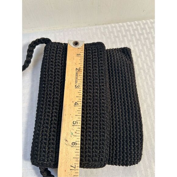 The Sak black crotchet bag shoulder strap 6"x7" - Picture 6 of 7